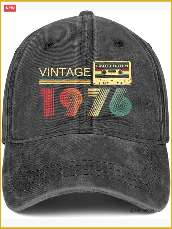 Vintage 1976 Baseball Cap 50th Birthday Gift Dad Men Women Dad Hat main image 6